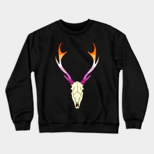 Lesbian Pride Deer Skull Crewneck Sweatshirt